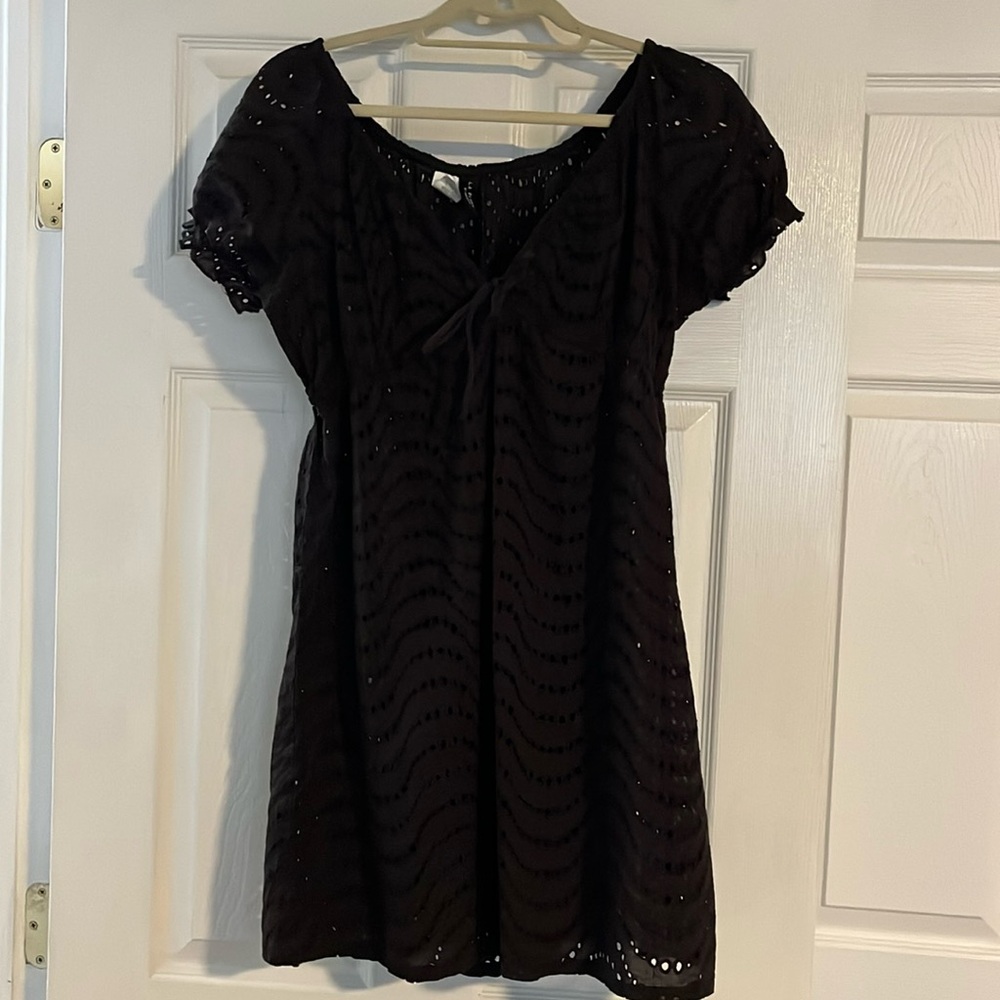 🏖️ La Blanca | chocolate brown eyelet swimsuit cover up-size Medium